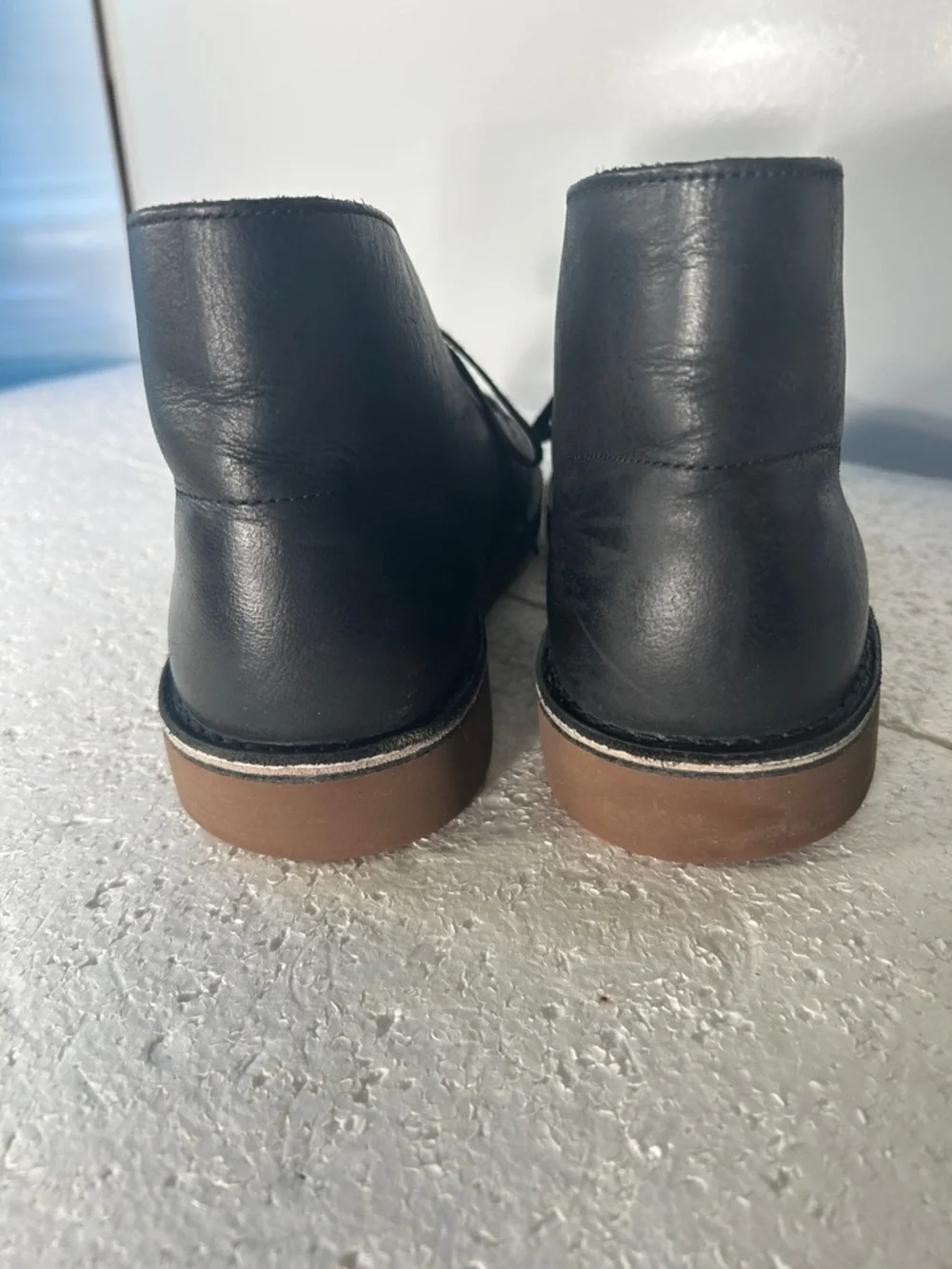 Clarks SZ 12 Bushacre Midnight Leather Desert Chukka Boots Timeless Old Money